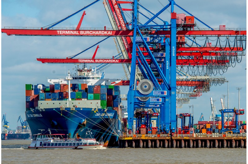 Containerterminal at Hamburg Harbour