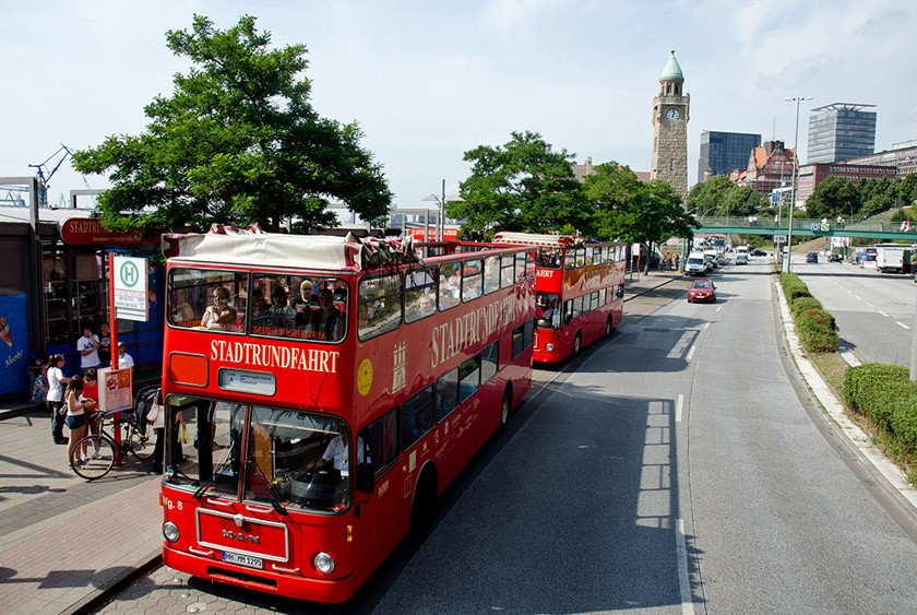 Grand circuit découverte de Hambourg - Découvrir la ville à bord d'un bus rouge à deux étages