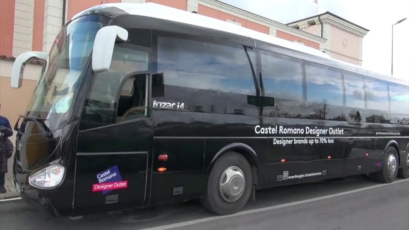Bus de navette pour le Castel Romano Outlet