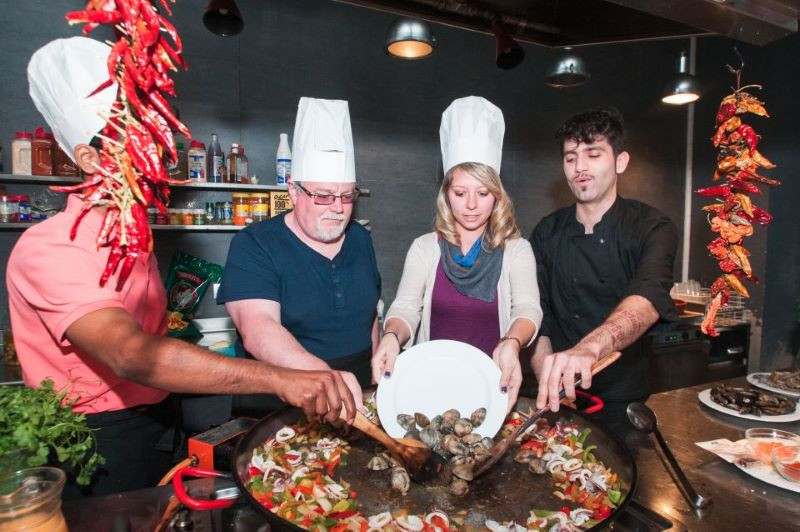 Cours de cuisine paella et marché de la Boqueria