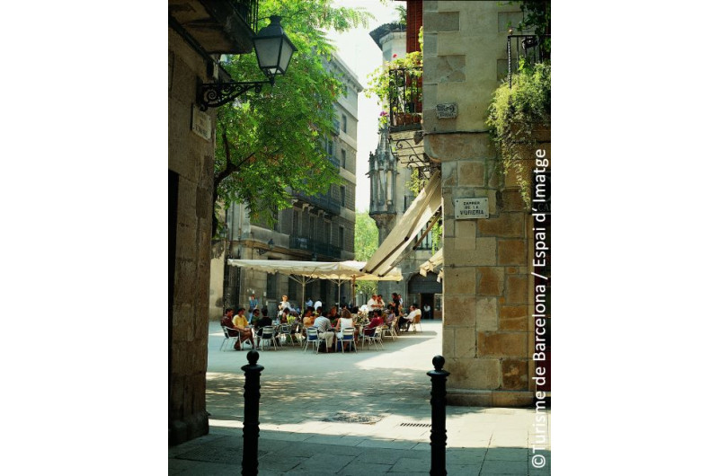 Café dans la vieille ville de Barcelone